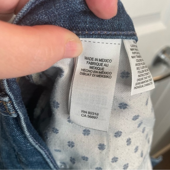 Lucky Brand Rosewood The Cutoff Frayed Embroidered Stretch Jean Shorts 12/31 - Picture 13 of 16